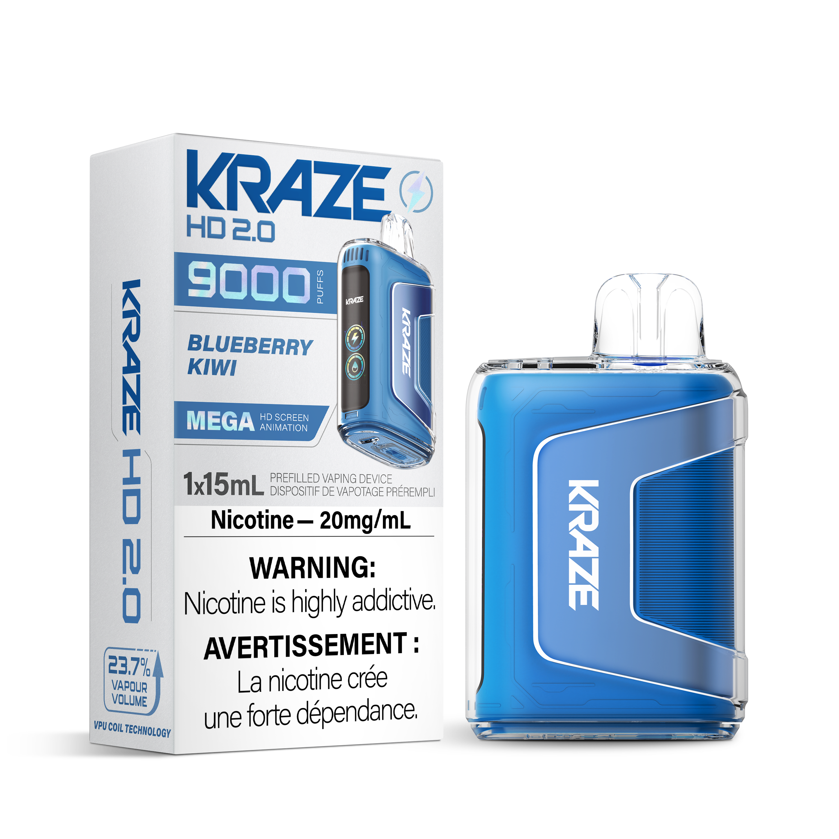 Kraze HD 2.0 9000 Puff Rechargeable Disposable Vape | Online Vape 