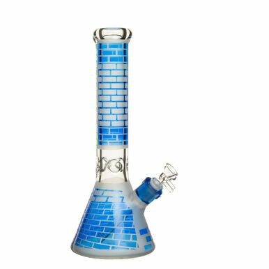 14" 7mm Brix Sandblasted Glass Bong