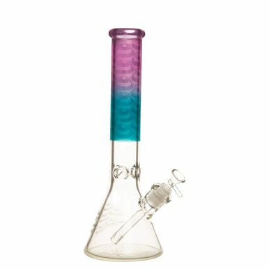 14" 7mm Danish Chrome Glass Beaker Bong