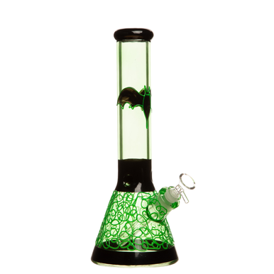 14" 7mm Neon Spooky Glass Bong