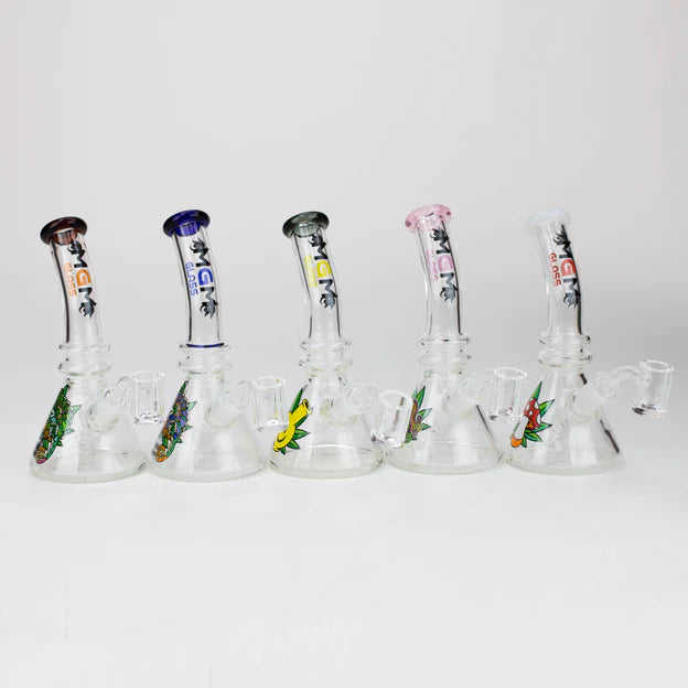 6.3" MGM Glass 2-in-1 bubbler with Graphic [C2671]