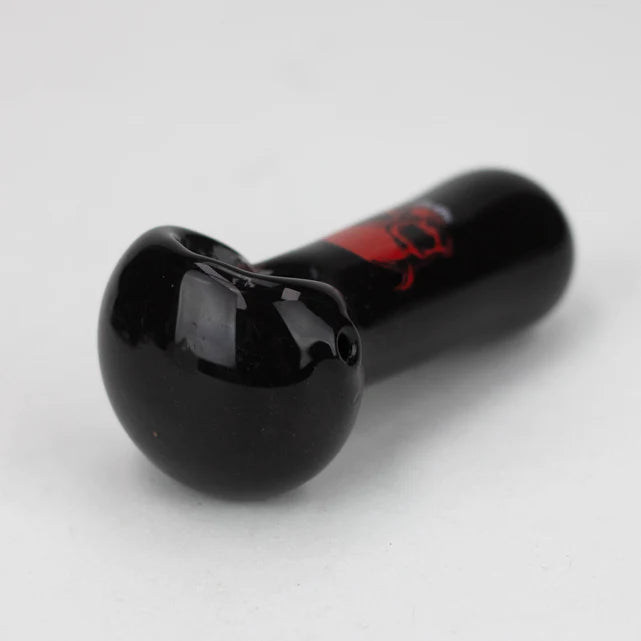 3" Heavy glass Black Hand Pipe