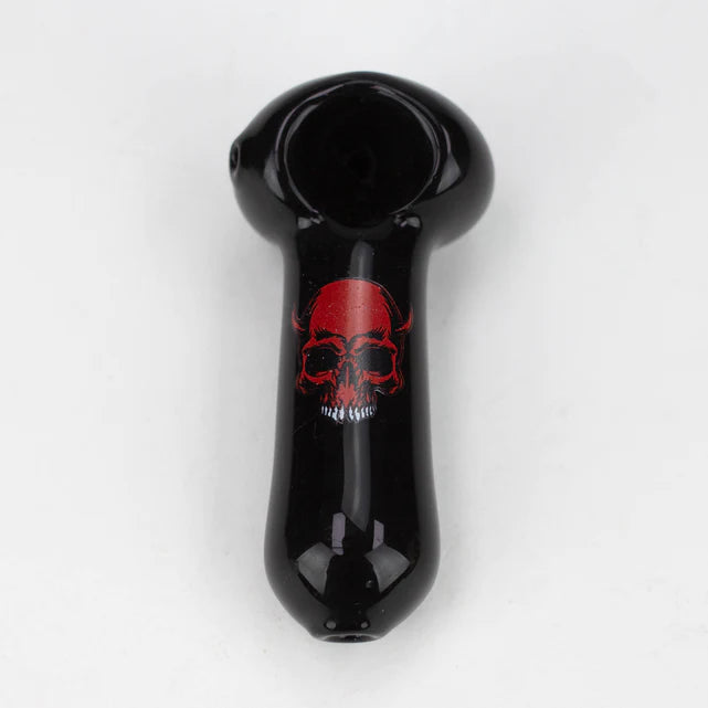 3" Heavy glass Black Hand Pipe