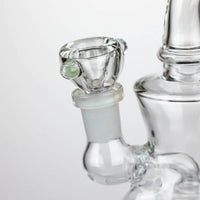 Bong/rig en verre avec diffuseur de pomme de douche 2 en 1 de 6,5 pouces avec bol et banger