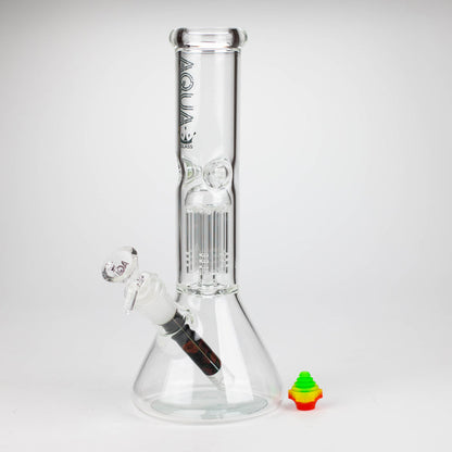 AQUA 10.5" Single Tree Arm Glass Beaker Bong with Silicone Cap