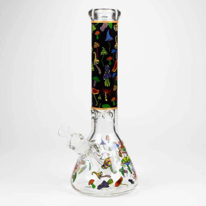 14" 9mm Glow in the Dark Mushroom Beaker Bong