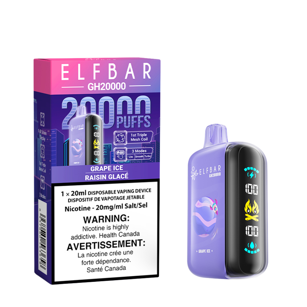 ELF Bar Vape jetable rechargeable GH20000 Puff Elfbar 20 ml