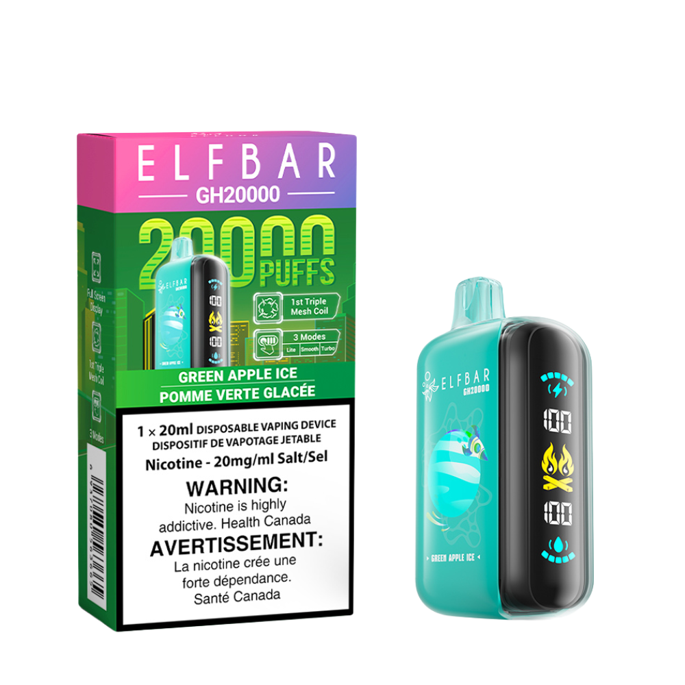 ELF Bar Vape jetable rechargeable GH20000 Puff Elfbar 20 ml