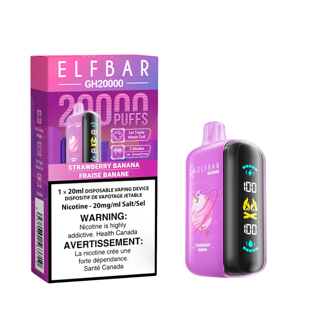 ELF Bar Vape jetable rechargeable GH20000 Puff Elfbar 20 ml