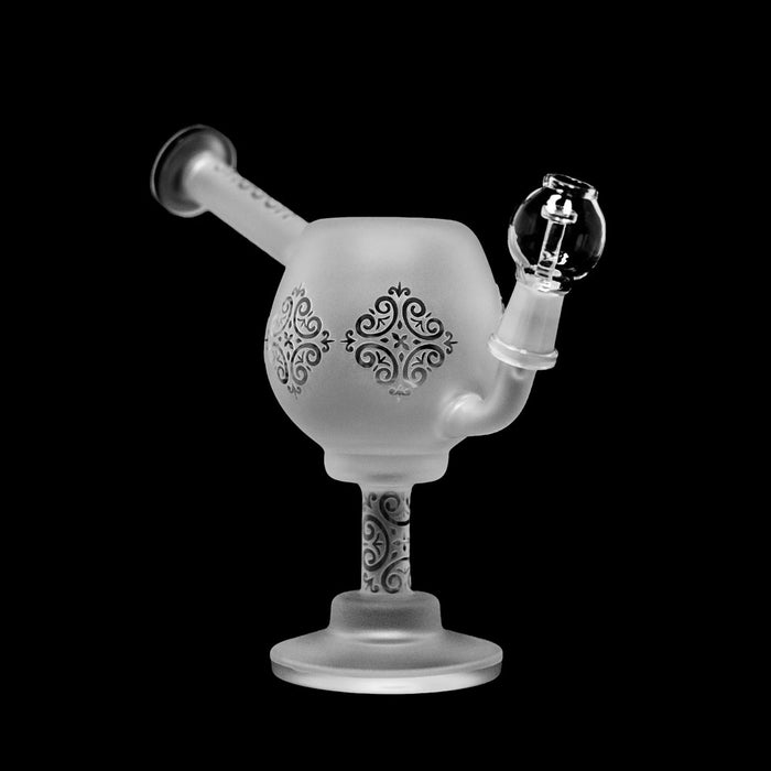 Cheech Glass 7.5” Sandblasted Wine Glass Rig