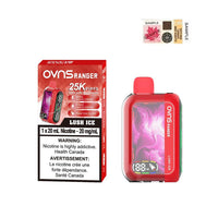 OVNS Ranger 25k Puff Rechargeable Disposable Vape 20ml Lush Ice