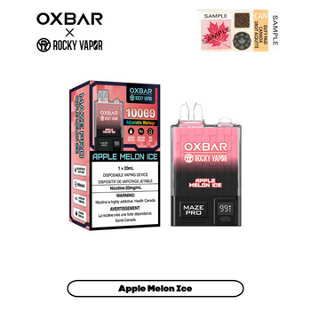 [Clearance] OXBAR X Rocky Vapor Maze Pro 10000 Puff Adjustable Wattage Rechargeable Disposable Vape 20ml