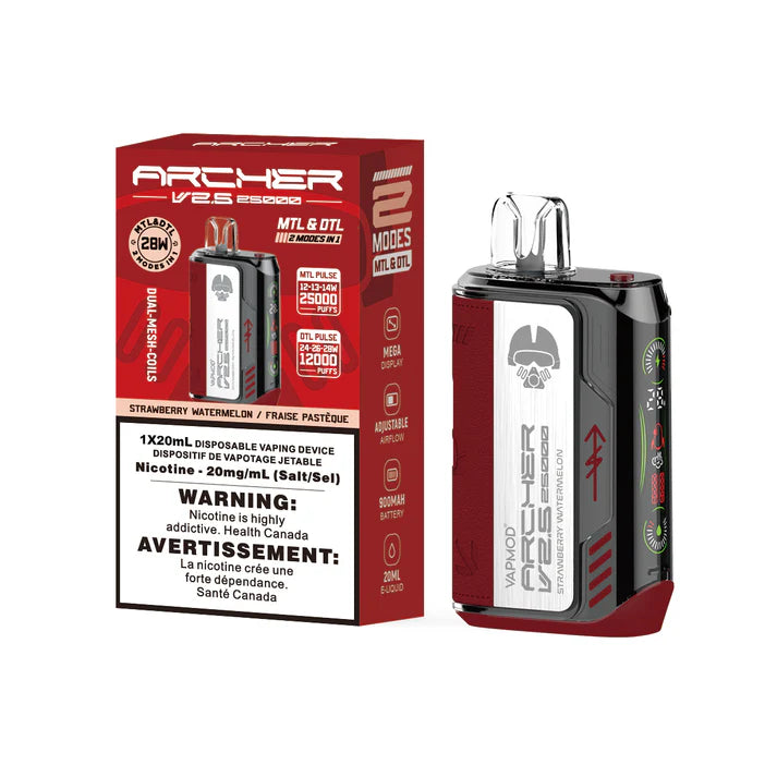 VAPMOD Archer 2.5 25000 Puff Rechargeable Disposable Vape 20ml