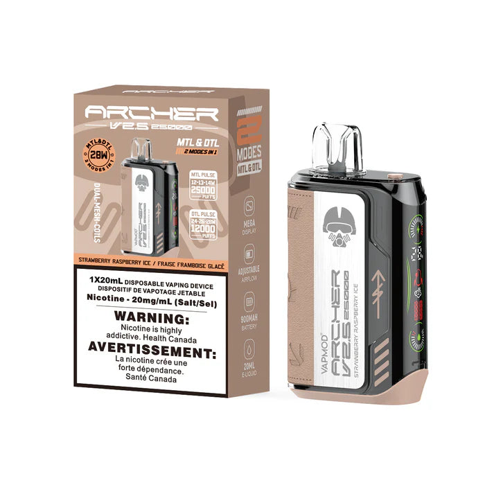 VAPMOD Archer 2.5 25000 Puff Rechargeable Disposable Vape 20ml