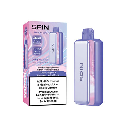 SPIN Fusion 20K Vape jetable rechargeable 20 ml