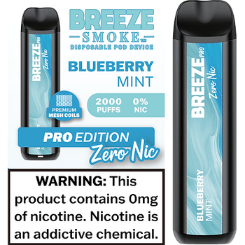 Breeze Pro Zero Nic Disposable 2000 Puff Vape 6ml