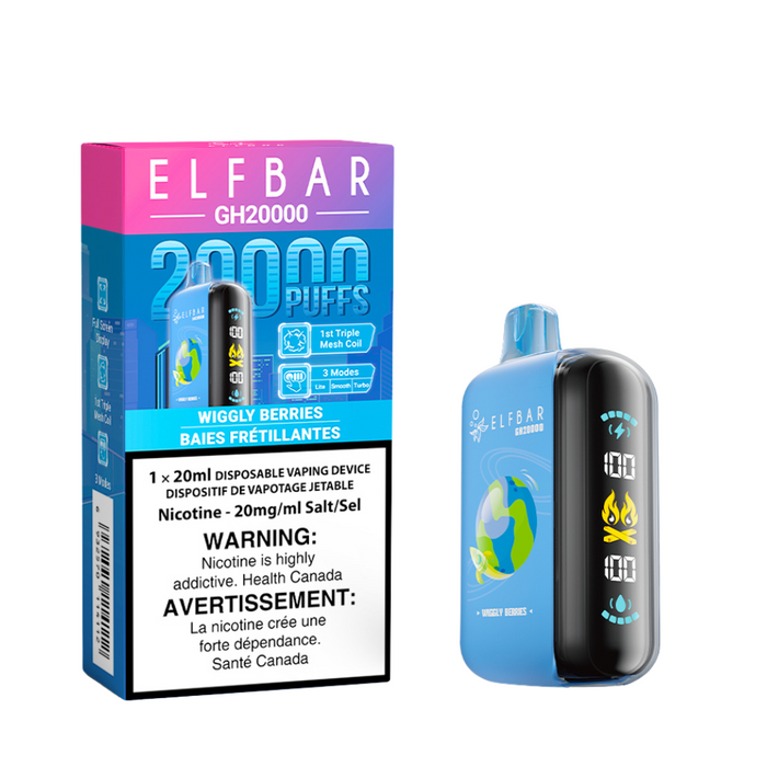 ELF Bar Vape jetable rechargeable GH20000 Puff Elfbar 20 ml