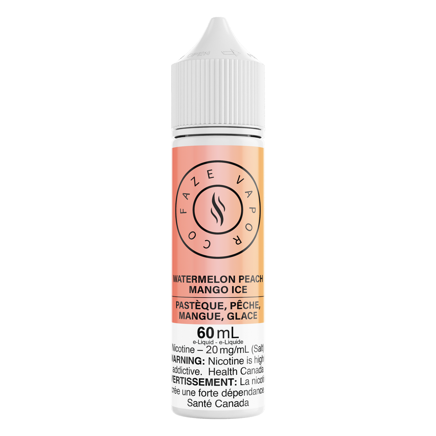 Faze Vapor Co 60mL Salts - Watermelon Peach Mango Ice