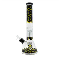 Protect Ya Neck 16” Killa Bees Beaker Bong with Tree Perc and Ice Catcher