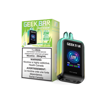 Geek Bar Skyview 250000 Puff Disposable Vape 20ml Green Apple Ice