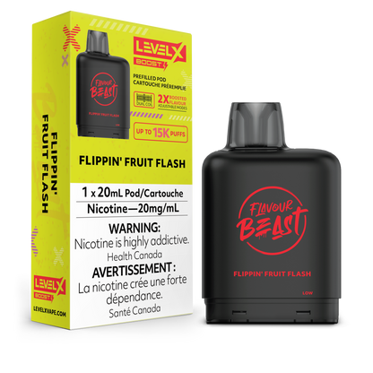 Flavour Beast Level X Boost Replacement Pod 20mL 15000 Puff Flippin Fruit Flash