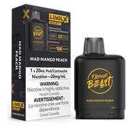 Flavour Beast Level X Boost Replacement Pod 20mL 15000 Puff Mad Mango Peach