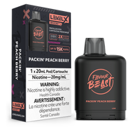 Flavour Beast Level X Boost Replacement Pod 20mL 15000 Puff Packin Peach Berry