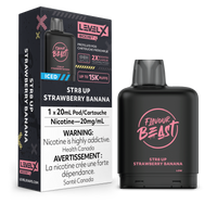 Flavour Beast Level X Boost Replacement Pod 20mL 15000 Puff Str8 Up Strawberry Banana