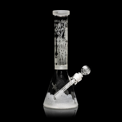 Bong en verre Milky Way Skull King v2.0 de 14 pouces