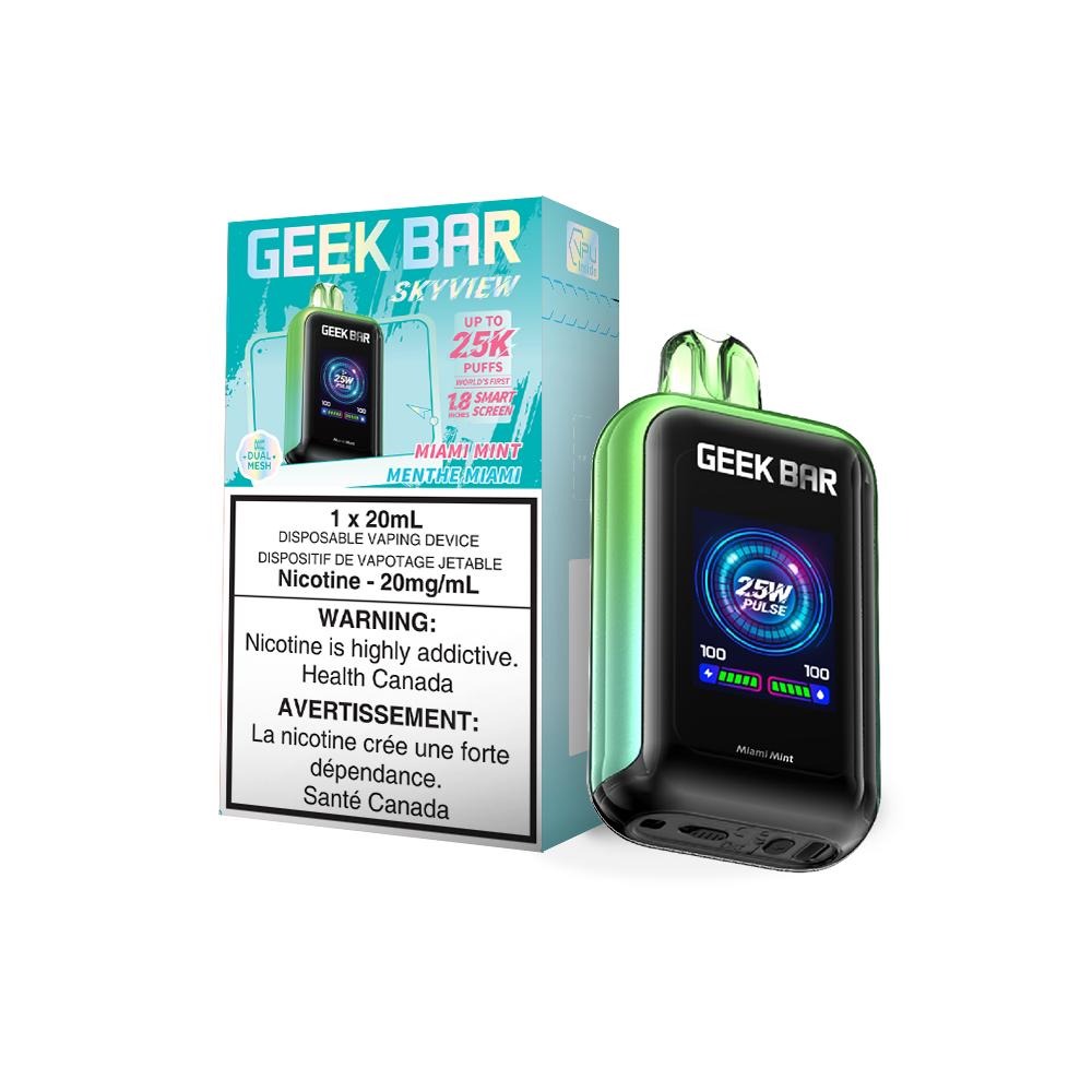 Geek Bar Skyview 250000 Puff Disposable Vape 20ml Miami Mint