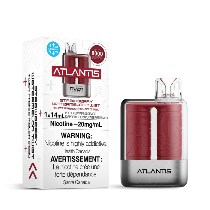 Atlantis par NVZN Concepts Vape jetable rechargeable 8000 bouffées 13 ml