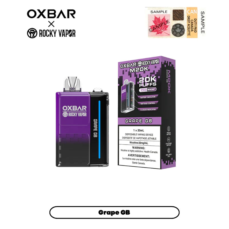 OXBAR X Rocky Vapor M20K Puff Rechargeable Disposable Vape 20ml