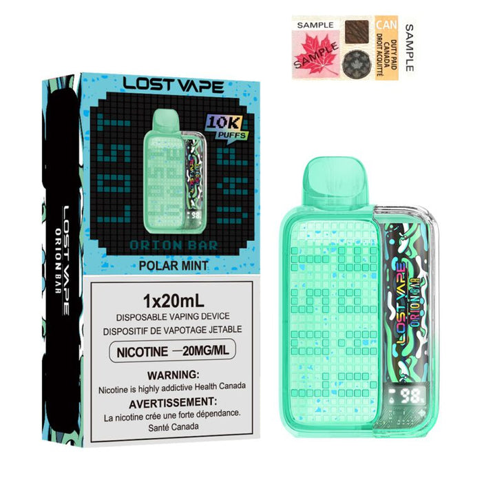 [Liquidation] Lost Vape Orion Bar 10000 Puff Vape jetable rechargeable 20 ml