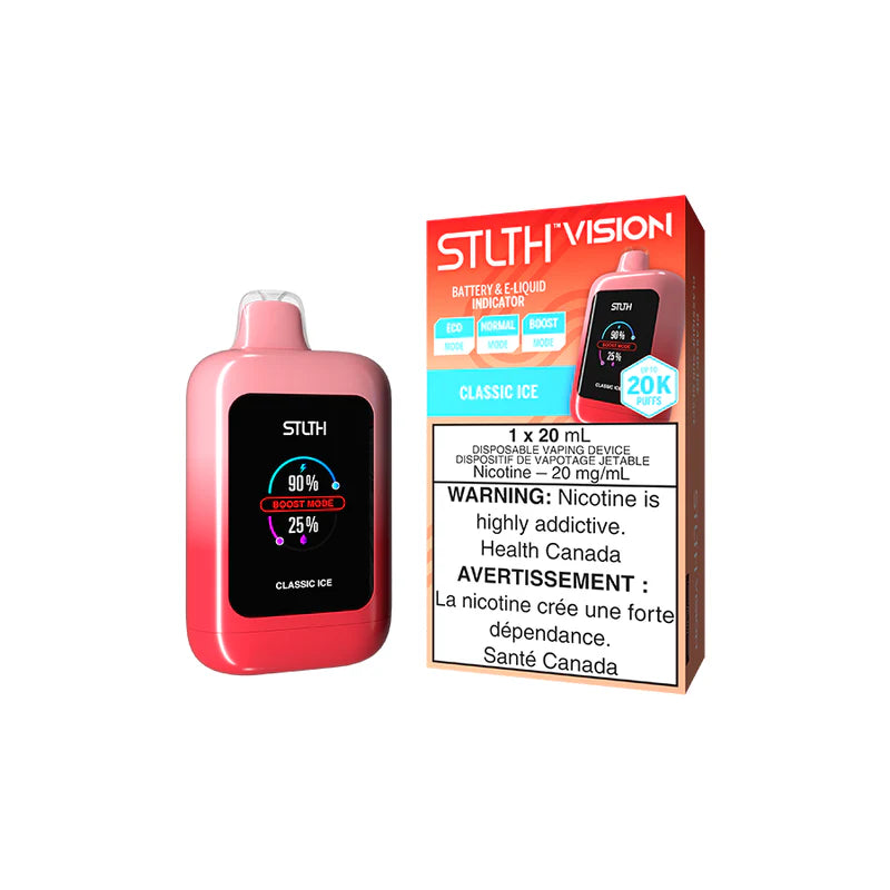 Stlth Vision 20K Puff Vape jetable rechargeable 20 ml