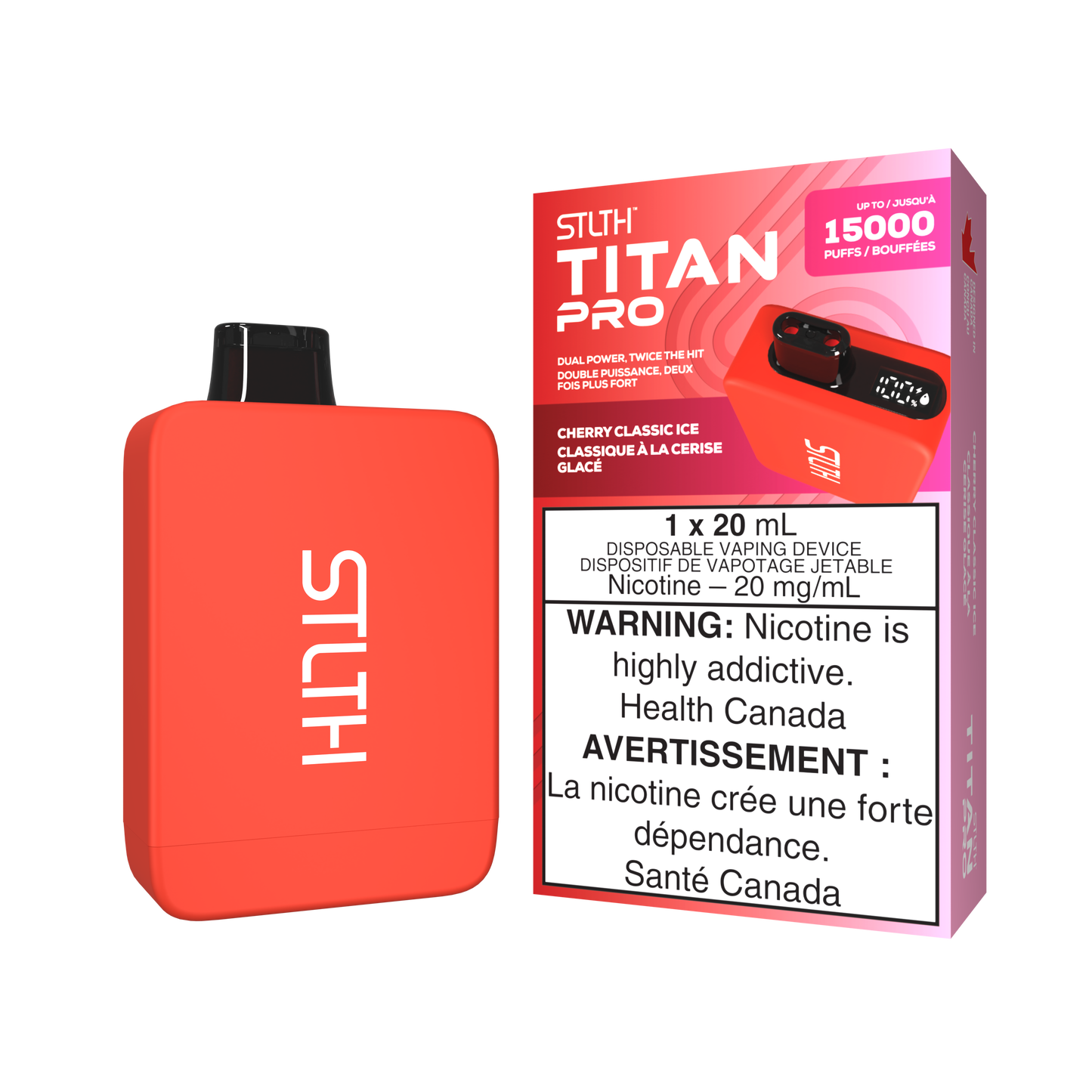 STLTH Titan Pro 15000 Puff Disposable Rechargeable Vape 20ml