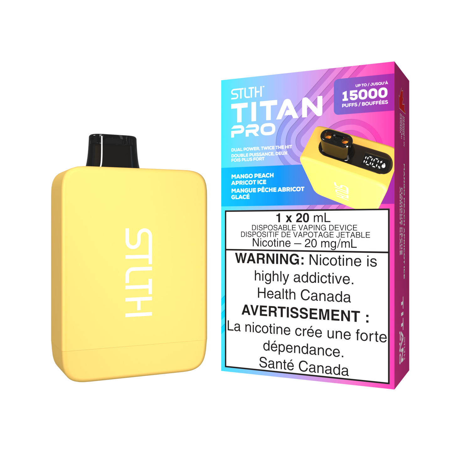 STLTH Titan Pro 15000 Puff Disposable Rechargeable Vape 20ml