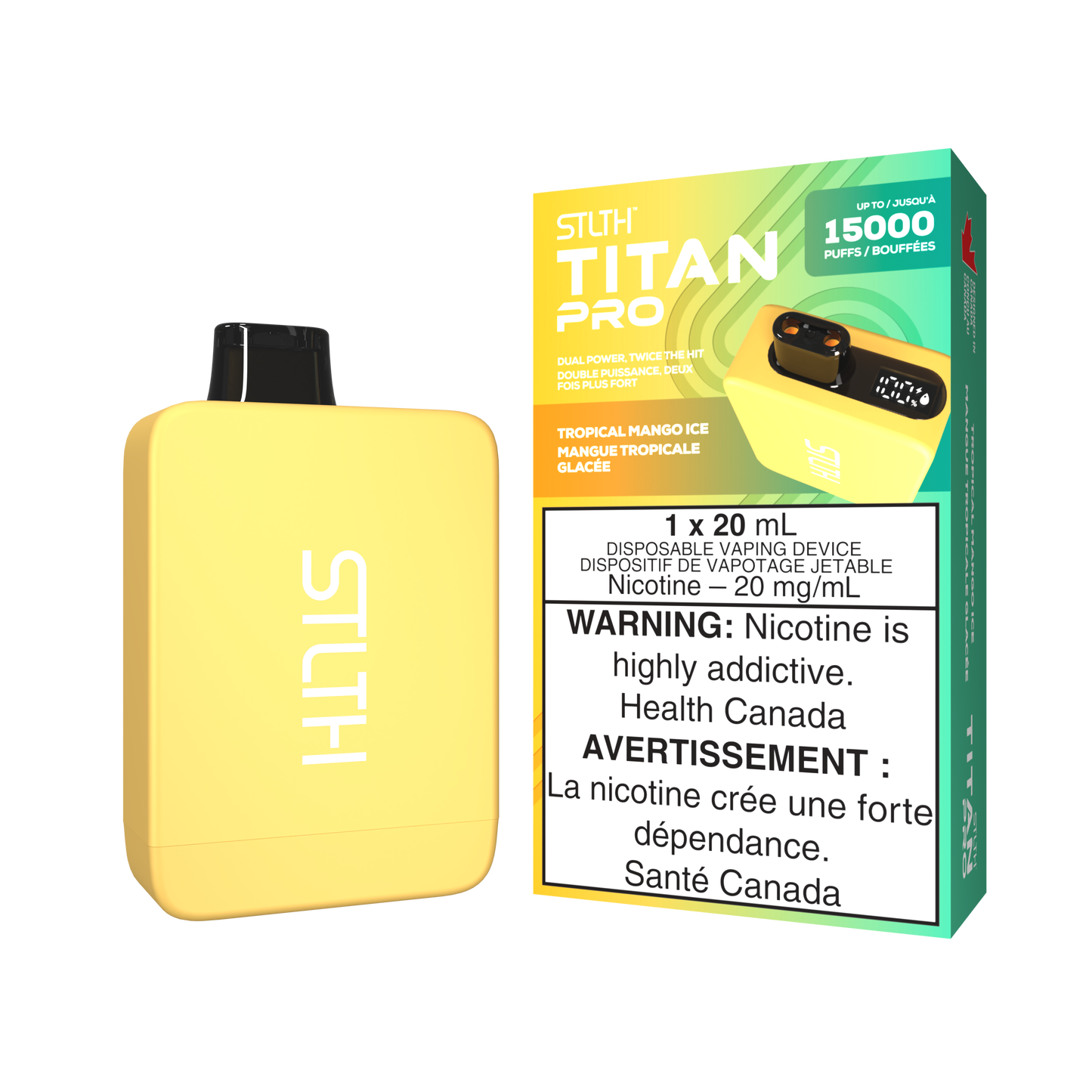 STLTH Titan Pro 15000 Puff Disposable Rechargeable Vape 20ml