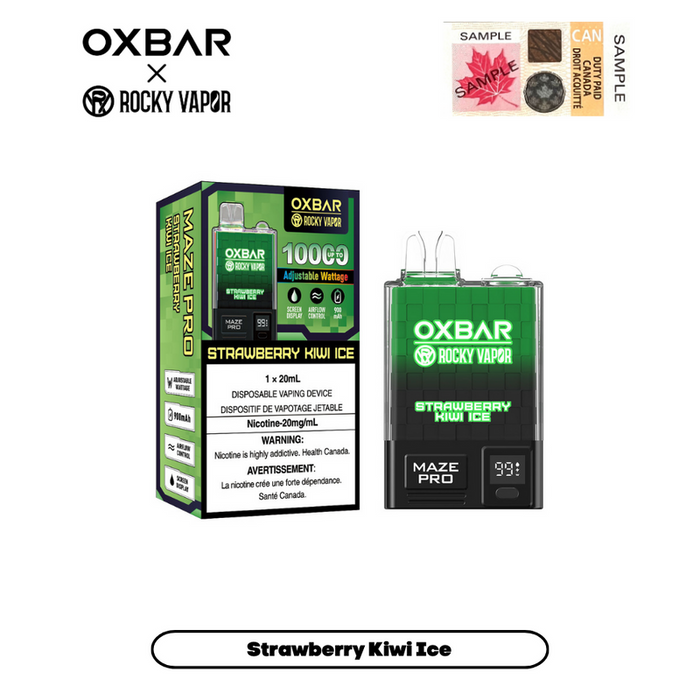 [Clearance] OXBAR X Rocky Vapor Maze Pro 10000 Puff Adjustable Wattage Rechargeable Disposable Vape 20ml