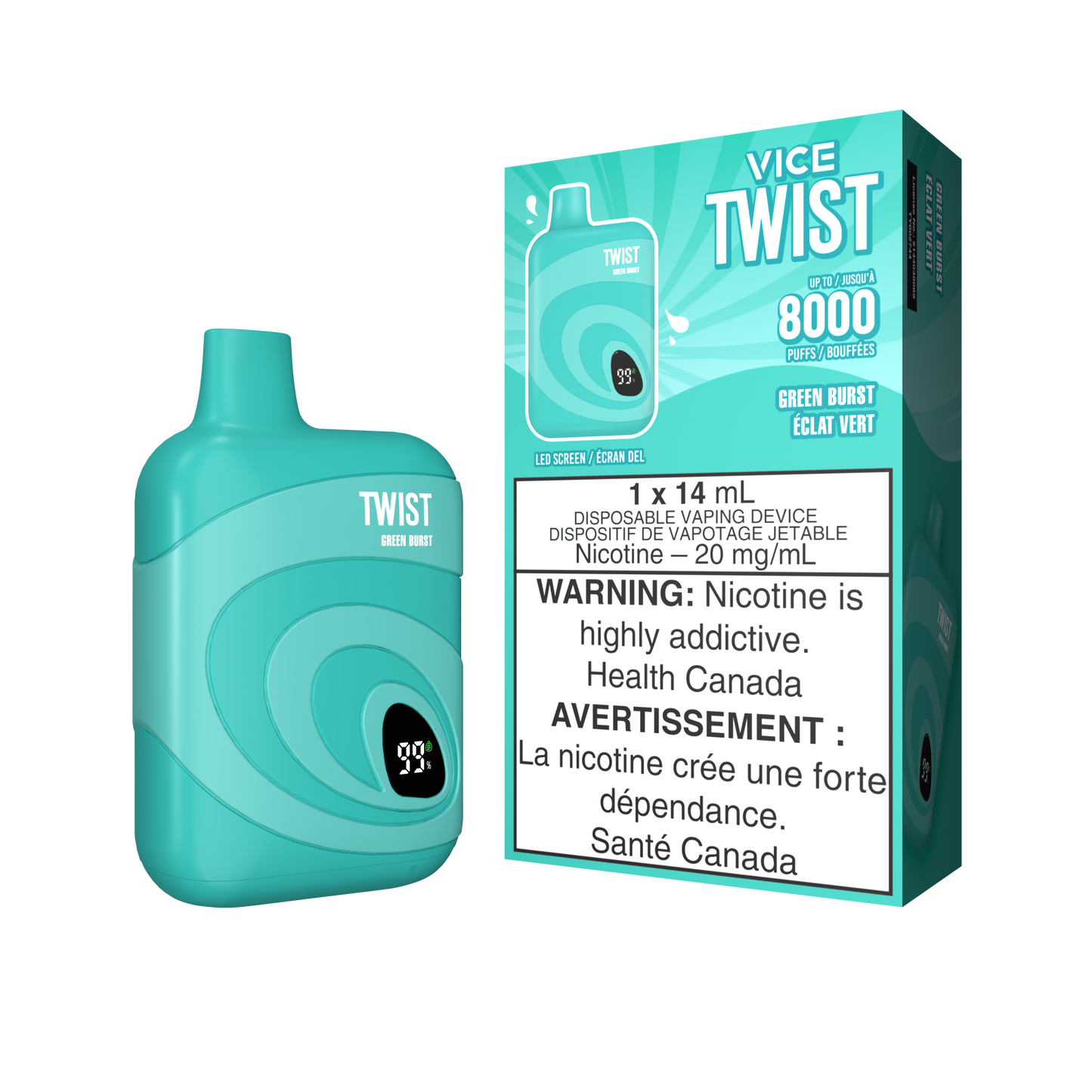 [DÉGAGEMENT] Vice Twist 8000 Vape jetable rechargeable 14 ml