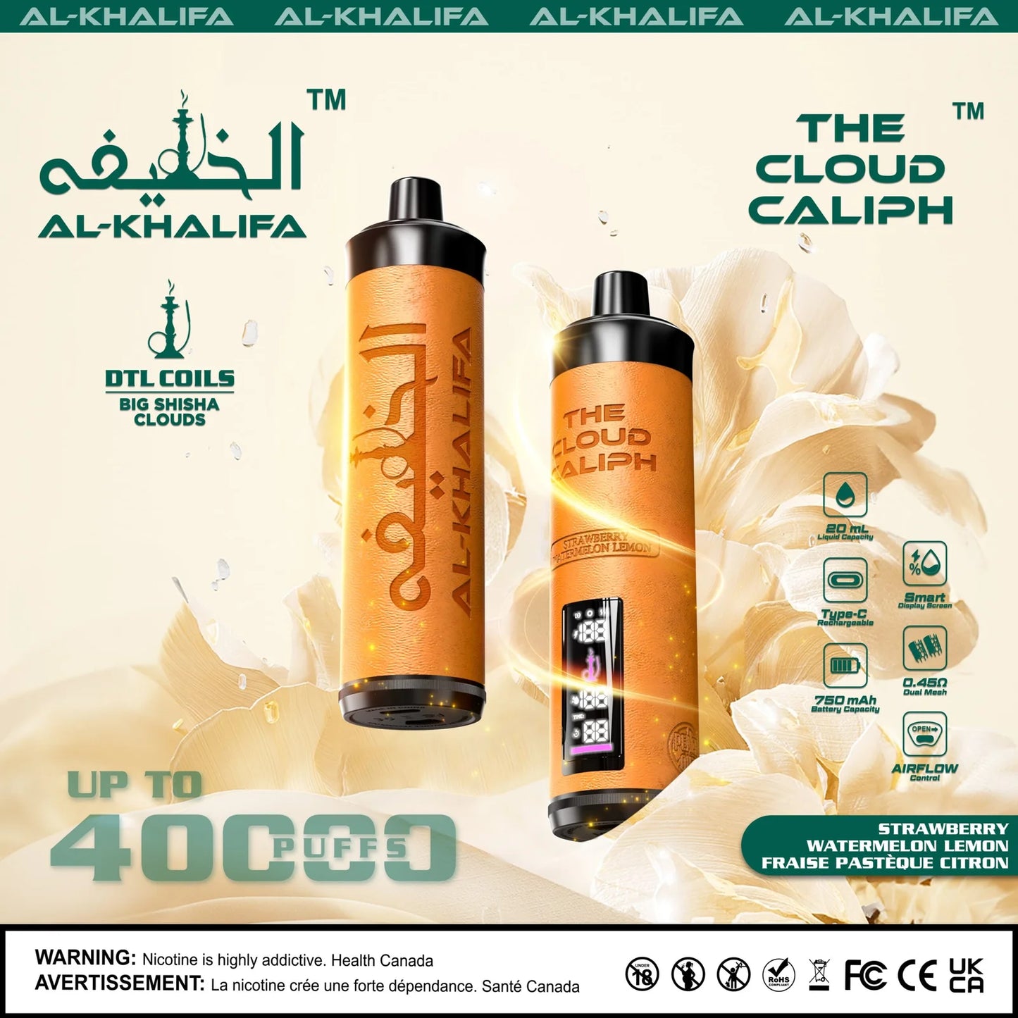 Al Khalifa - The Cloud Caliph Rechargeable Disposable Vape 20mL