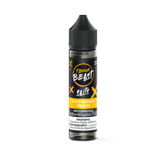 Flavour Beast E-Liquid 60mL Salts - Mad Mango Peach