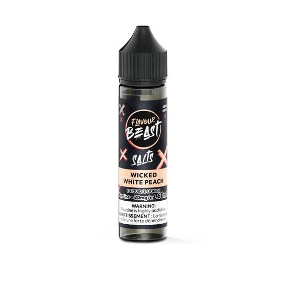 Flavour Beast E-Liquid 60mL Salts - Wicked White Peach