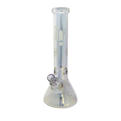 Infyniti Glass Snowflake 14" 7mm Metallic Glass Water Bong