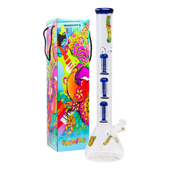 GanjaVibes 20" Triple Tree Percolator Glass Bong