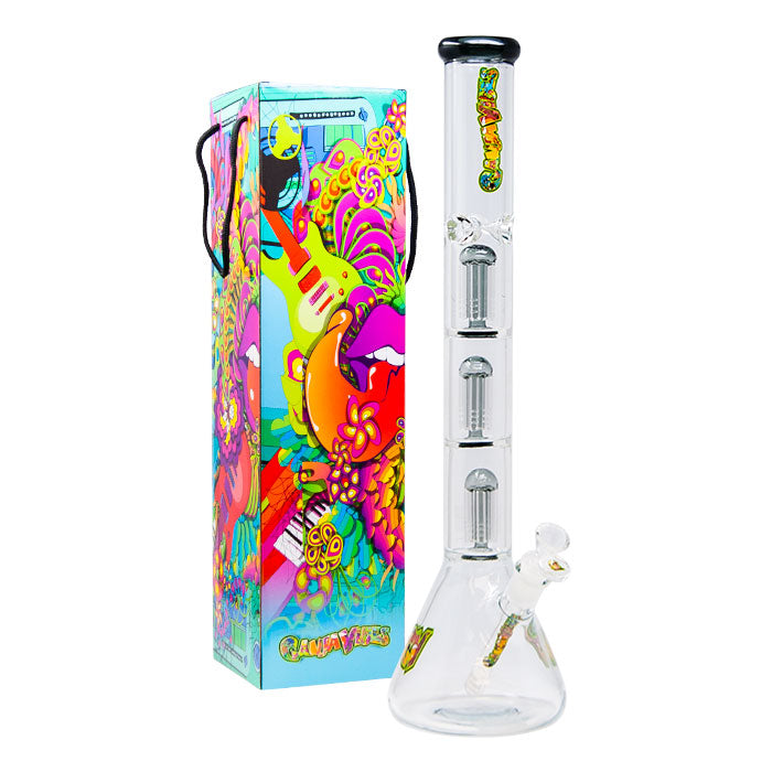 GanjaVibes 20" Triple Tree Percolator Glass Bong