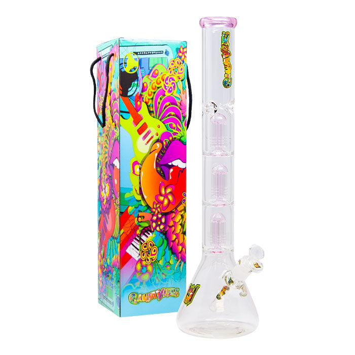 Bang en verre avec percolateur triple arbre GanjaVibes 20"