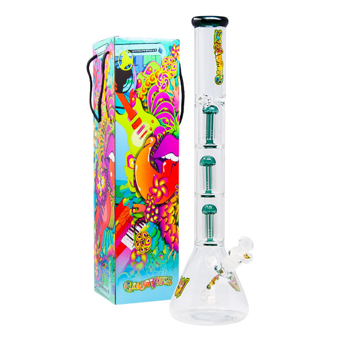 GanjaVibes 20" Triple Tree Percolator Glass Bong