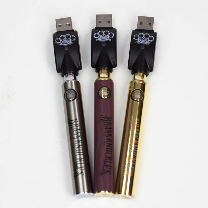 MOQ Brass Knuckles Charger Kit 510 Thread Vape Pen Battery 650 900 MAh Gold  Wooden Preheat Voltage Adjustable Thick Oil Cartridge Batteries From  Lhlgf159, $4.05