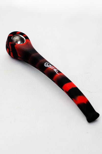 Pipe à main Genie 9" en silicone avec bol en métal