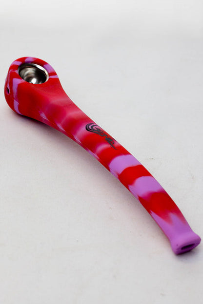 Pipe à main Genie 9" en silicone avec bol en métal